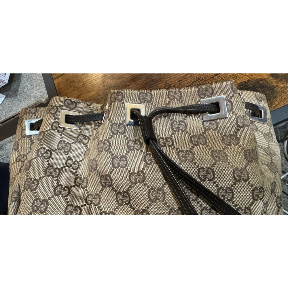 GUCCI GG Monogram Canvas Drawstring Backpack Ruck… - image 12